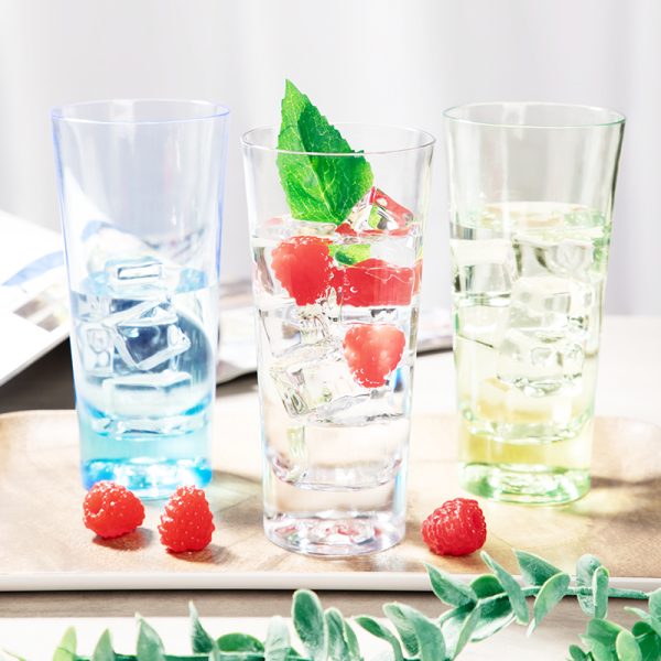 HB-814 02 Swan透明塑料果汁杯酒店鸡尾酒冷饮牛奶椰汁杯pc杯港式茶餐厅冷饮杯