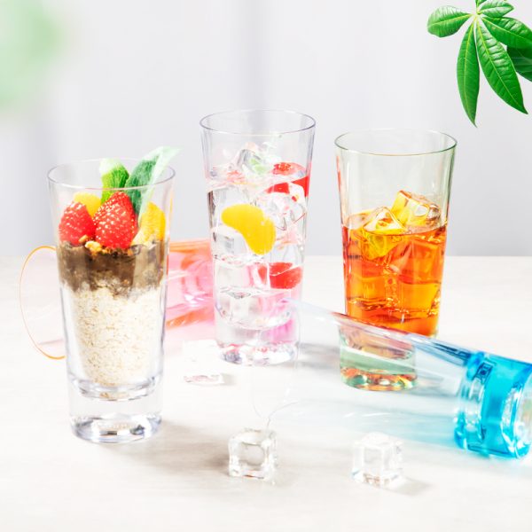 HB-814 05 Swan透明塑料果汁杯酒店鸡尾酒冷饮牛奶椰汁杯pc杯港式茶餐厅冷饮杯