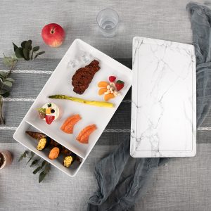 ST262 278 352 425 426 主图 (1) Swan长方形大理石纹午餐收纳盒水果点心便当盒