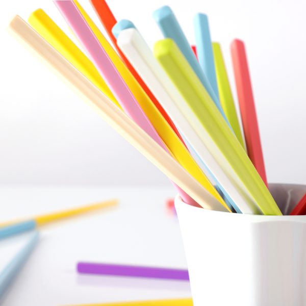 Swan餐具密胺儿童彩色筷子100双装婴儿辅助筷幼儿练习筷