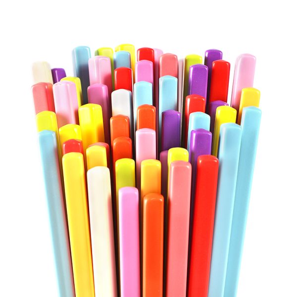 Swan餐具密胺儿童彩色筷子100双装婴儿辅助筷幼儿练习筷