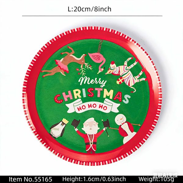 Swan55165东莞晶湖源头厂家定做美耐皿儿童20cm圆盘 可定制产品颜色和印刷图案