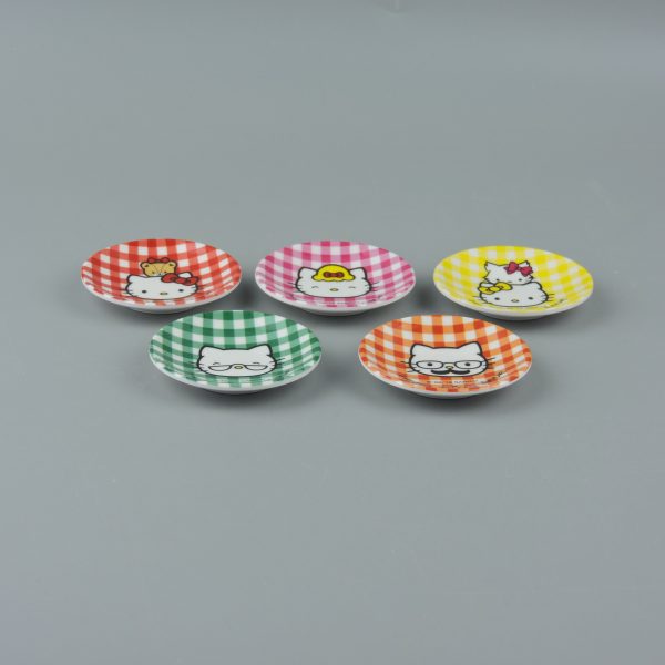 D200 (3) SwanD200东莞晶湖源头厂家定做美耐皿儿童5.5cm圆盘 可定制产品颜色和印刷图案