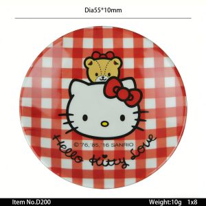 SwanD200东莞晶湖源头厂家定做美耐皿儿童5.5cm圆盘 可定制产品颜色和印刷图案