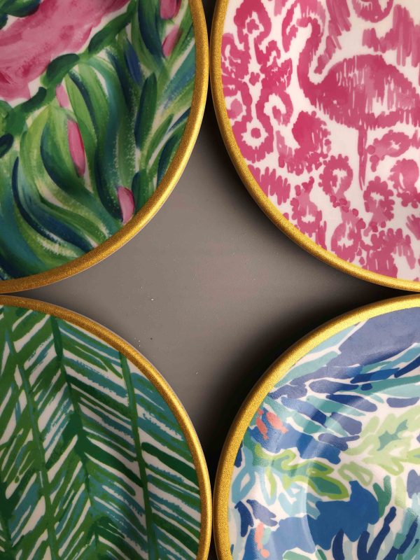 Swan03100东莞晶湖源头厂家定做美耐皿儿童25cm圆盘 可定制产品颜色和印刷图案