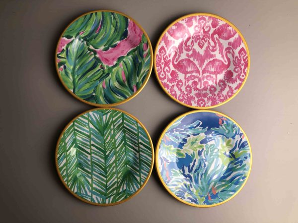 Swan03100东莞晶湖源头厂家定做美耐皿儿童25cm圆盘 可定制产品颜色和印刷图案