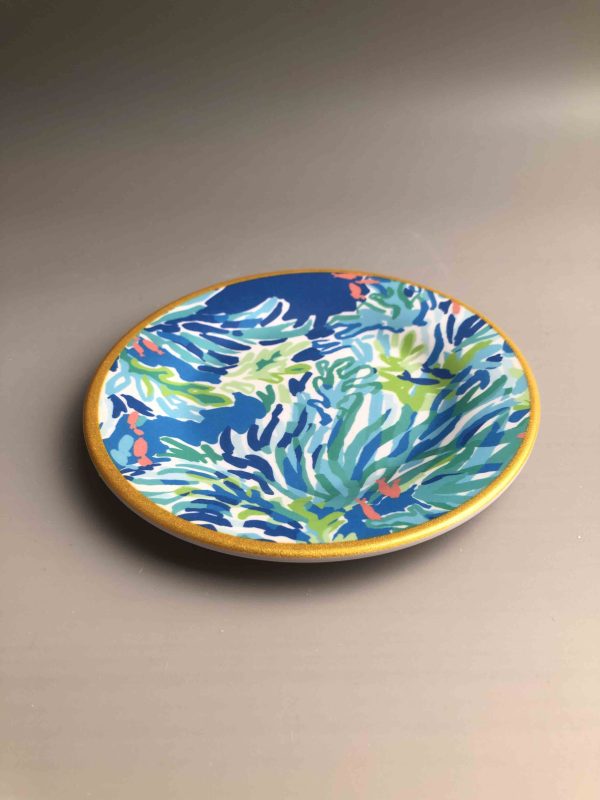 Swan03100东莞晶湖源头厂家定做美耐皿儿童25cm圆盘 可定制产品颜色和印刷图案