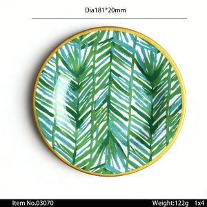 Swan03070莞晶湖源头厂家定做美耐皿儿童18cm圆盘 可定制产品颜色和印刷图案