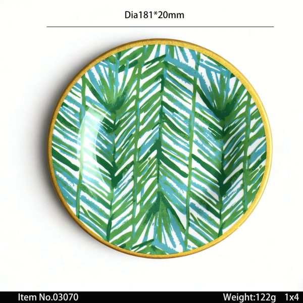 Swan03070莞晶湖源头厂家定做美耐皿儿童18cm圆盘 可定制产品颜色和印刷图案