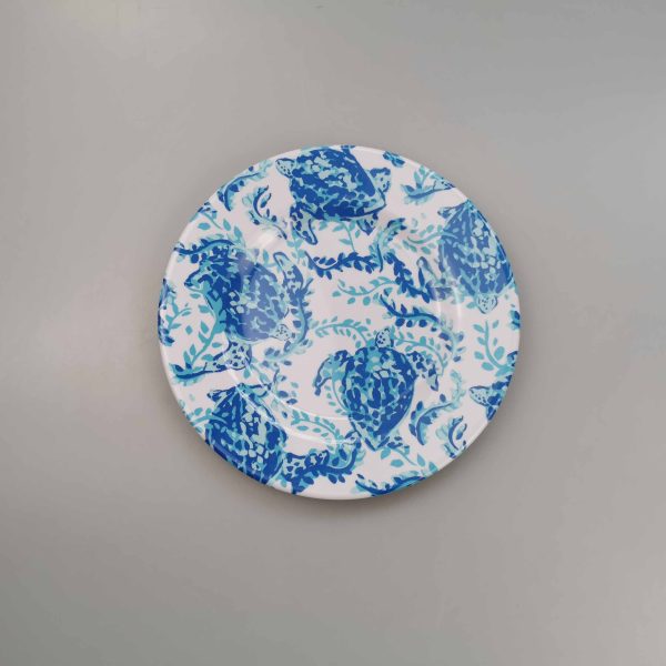 Swan03080东莞晶湖源头厂家定做美耐皿儿童20cm圆盘 可定制产品颜色和印刷图案