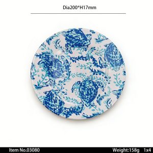 Swan03080东莞晶湖源头厂家定做美耐皿儿童20cm圆盘 可定制产品颜色和印刷图案