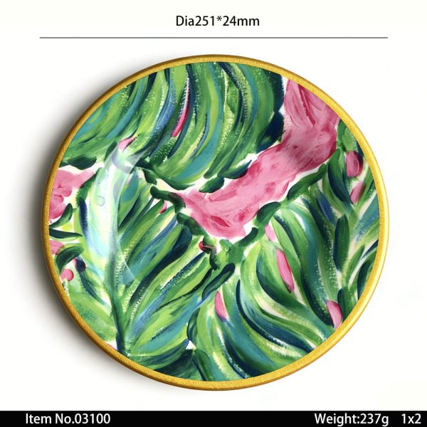 Swan03100东莞晶湖源头厂家定做美耐皿儿童25cm圆盘 可定制产品颜色和印刷图案