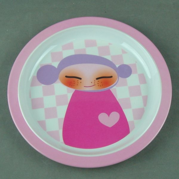 Swan23120东莞晶湖源头厂家定做美耐皿儿童21.6cm圆盘 可定制产品颜色和印刷图案