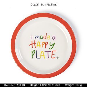 Swan23120东莞晶湖源头厂家定做美耐皿儿童21.6cm圆盘 可定制产品颜色和印刷图案