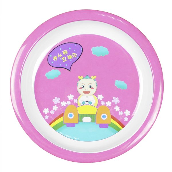 Swan27004东莞晶湖源头厂家定做美耐皿儿童20.8cm圆盘 可定制产品颜色和印刷图案