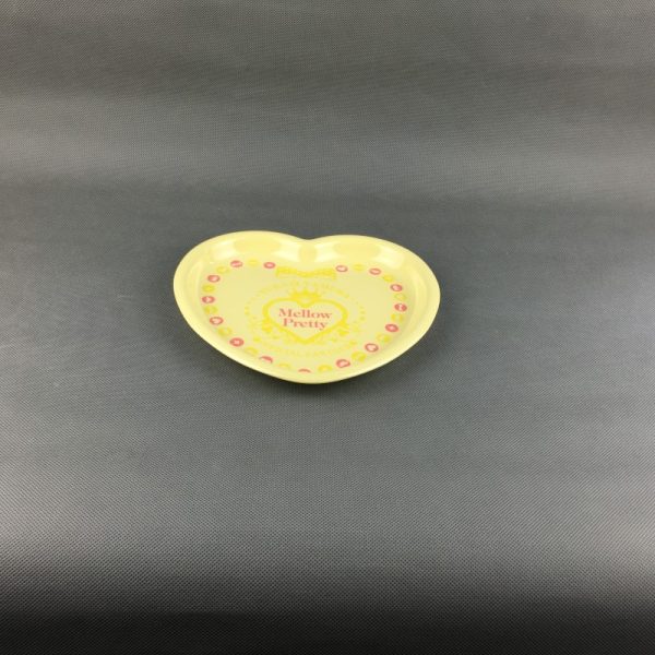 28009东莞晶湖源头厂家定做日本日式美耐皿23x12cm心型盘 可定制产品颜色和印刷图案