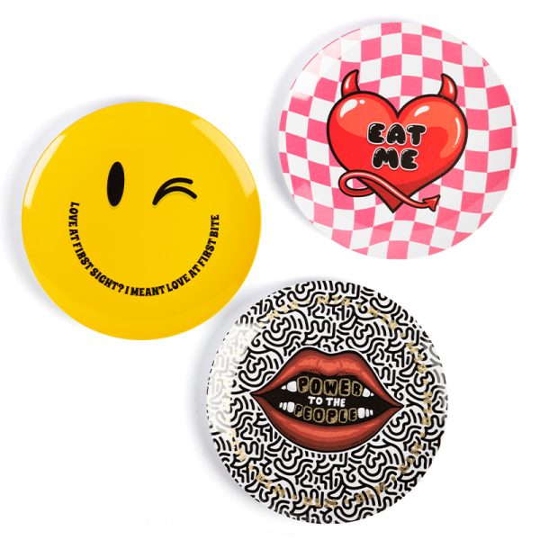 Swan55166东莞晶湖源头厂家定做美耐皿儿童21cm圆盘 可定制产品颜色和印刷图案