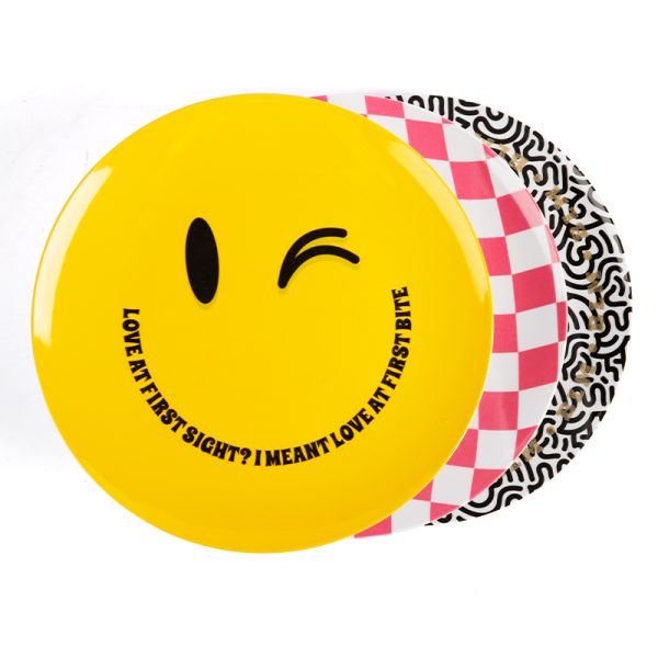 Swan55166东莞晶湖源头厂家定做美耐皿儿童21cm圆盘 可定制产品颜色和印刷图案