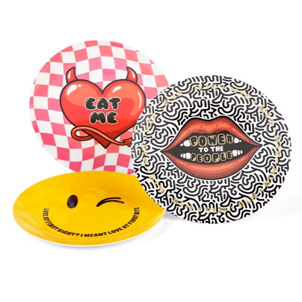 Swan55166东莞晶湖源头厂家定做美耐皿儿童21cm圆盘 可定制产品颜色和印刷图案