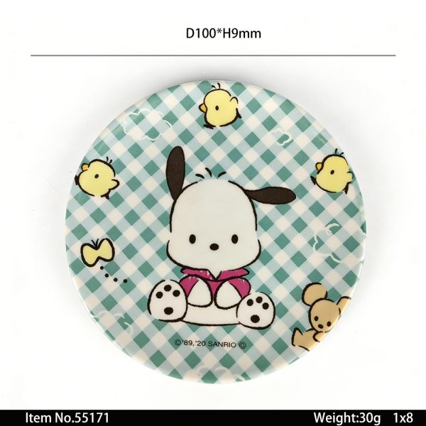 Swan55171东莞晶湖源头厂家定做美耐皿儿童10cm圆盘 可定制产品颜色和印刷图案