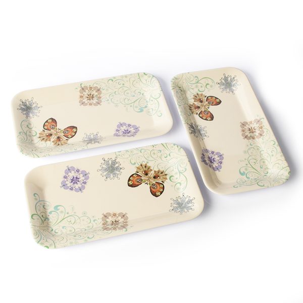 Swan55185东莞晶湖源头厂家定做美耐皿26x14.7cm长盘 可定制产品颜色和印刷图案