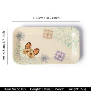 Swan55185东莞晶湖源头厂家定做美耐皿26x14.7cm长盘 可定制产品颜色和印刷图案