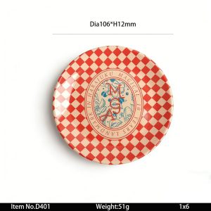 SwanD401东莞晶湖源头厂家定做美耐皿儿童10.6cm圆盘 可定制产品颜色和印刷图案