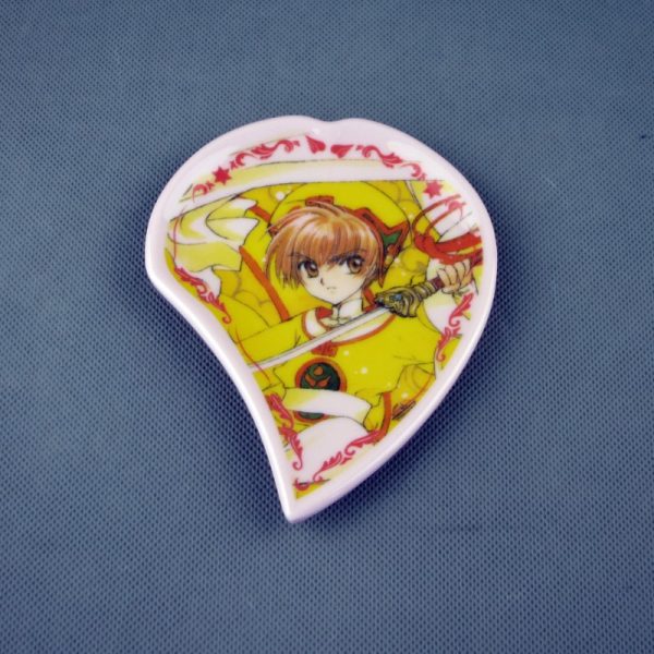 D402 (1) D402东莞晶湖源头厂家定做日本日式美耐皿12x9.5cm心型盘 可定制产品颜色和印刷图案