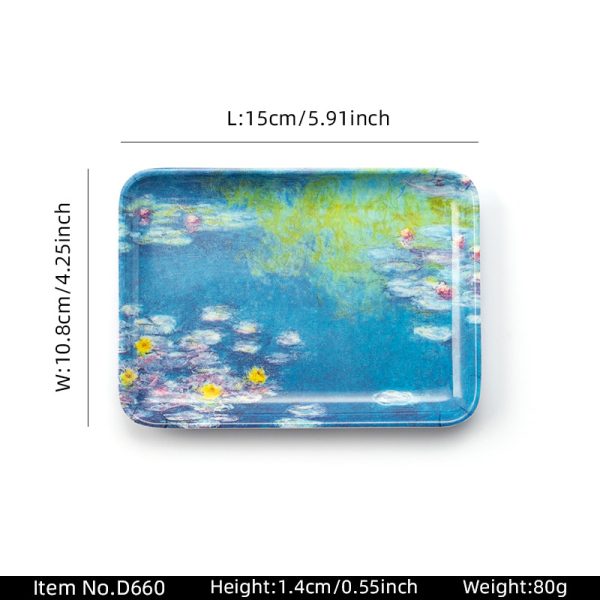 SwanD660东莞晶湖源头厂家定做美耐皿15x10cm长盘 可定制产品颜色和印刷图案