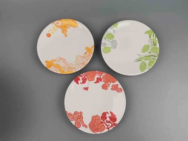 SwanJ168东莞晶湖源头厂家定做美耐皿儿童15cm寿司碟 可定制产品颜色和印刷图案