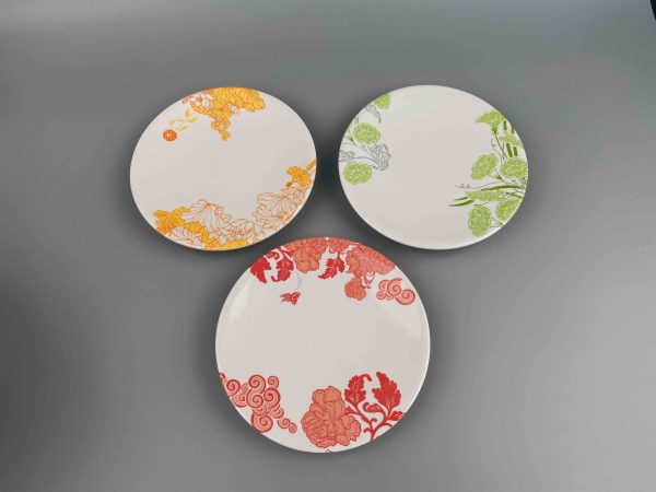 SwanJ168东莞晶湖源头厂家定做美耐皿儿童15cm寿司碟 可定制产品颜色和印刷图案