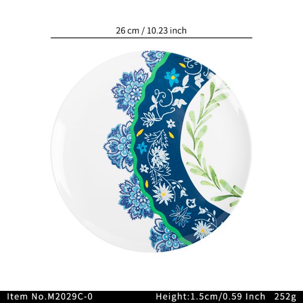 SwanM2029C-0东莞晶湖源头厂家定做美耐皿儿童26cm圆盘 可定制产品颜色和印刷图案