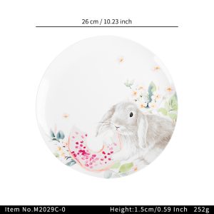 SwanM2029C-0东莞晶湖源头厂家定做美耐皿儿童26cm圆盘 可定制产品颜色和印刷图案