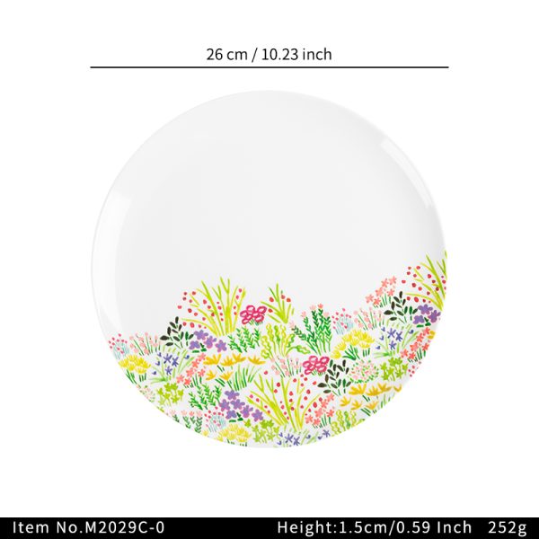 SwanM2029C-0东莞晶湖源头厂家定做美耐皿儿童26cm圆盘 可定制产品颜色和印刷图案