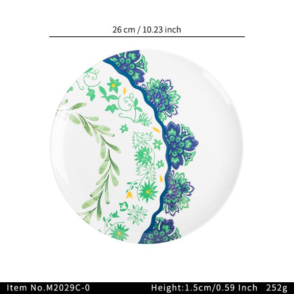 SwanM2029C-0东莞晶湖源头厂家定做美耐皿儿童26cm圆盘 可定制产品颜色和印刷图案