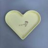 SwanP21225东莞晶湖源头厂家定做美耐皿儿童11cm心型盘 可定制产品颜色和印刷图案