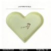 SwanP21225东莞晶湖源头厂家定做美耐皿儿童11cm心型盘 可定制产品颜色和印刷图案