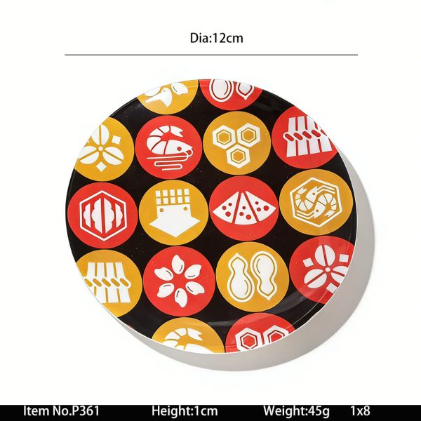 SwanP361东莞晶湖源头厂家定做美耐皿儿童12cm圆盘 可定制产品颜色和印刷图案