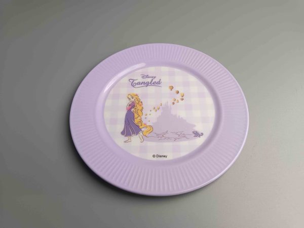 SwanP411东莞晶湖源头厂家定做美耐皿儿童16.5cm圆盘边缘浮雕斑马线 可定制产品颜色和印刷图案