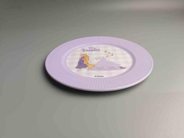 SwanP411东莞晶湖源头厂家定做美耐皿儿童16.5cm圆盘边缘浮雕斑马线 可定制产品颜色和印刷图案