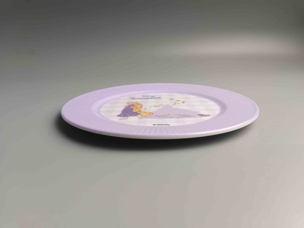 SwanP411东莞晶湖源头厂家定做美耐皿儿童16.5cm圆盘边缘浮雕斑马线 可定制产品颜色和印刷图案