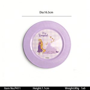 SwanP411东莞晶湖源头厂家定做美耐皿儿童16.5cm圆盘边缘浮雕斑马线 可定制产品颜色和印刷图案