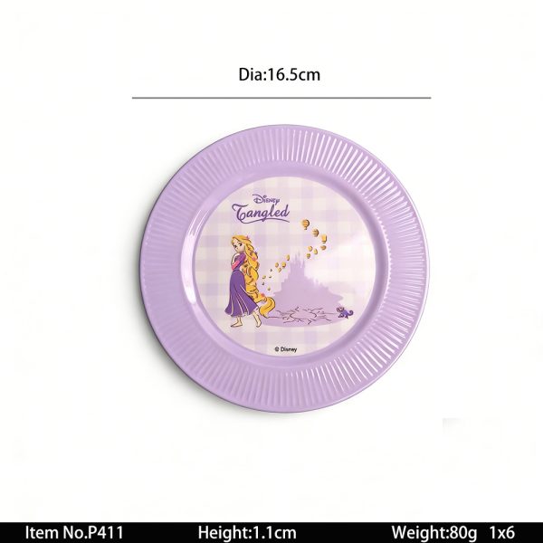 SwanP411东莞晶湖源头厂家定做美耐皿儿童16.5cm圆盘边缘浮雕斑马线 可定制产品颜色和印刷图案