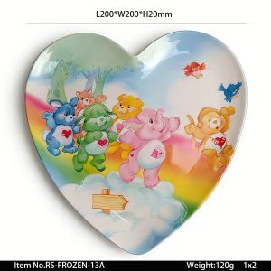 RS-FROZEN-13A东莞晶湖源头厂家定做日本日式美耐皿20x20cm心型盘 可定制产品颜色和印刷图案