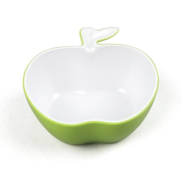 SB5025东莞晶湖源头厂家定做美耐皿13.8x13cm造型苹果碗 可定制产品颜色和印刷图案