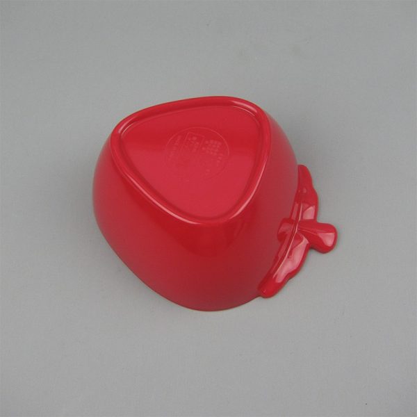 SB6001东莞晶湖源头厂家定做美耐皿14.6x12cm造型草莓碗 可定制产品颜色和印刷图案