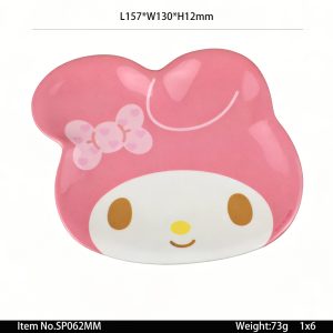 SP062MM东莞晶湖源头厂家定做美耐皿15.7x13cm造型盘 可定制产品颜色和印刷图案