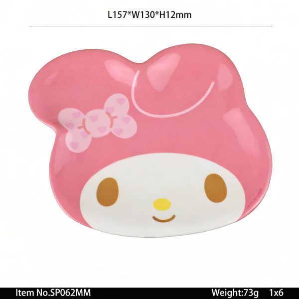 SP062MM东莞晶湖源头厂家定做美耐皿15.7x13cm造型盘 可定制产品颜色和印刷图案