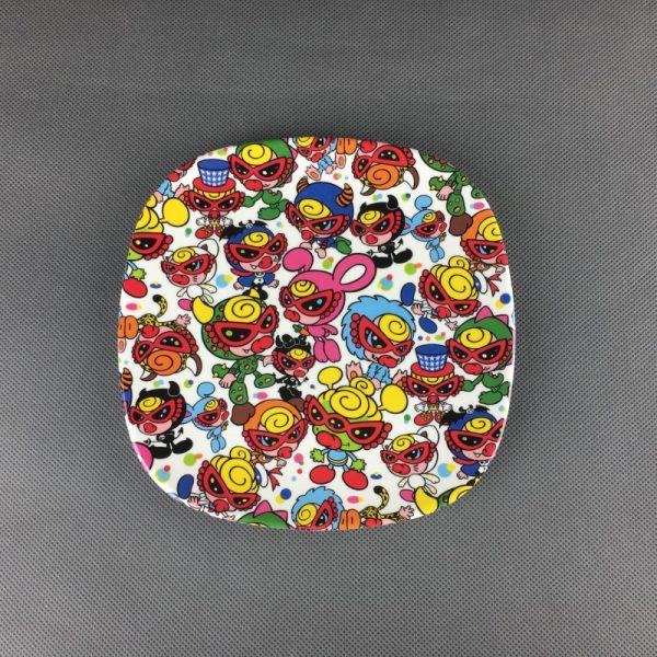 SP070-1-4(1) SwanSP070-1东莞晶湖源头厂家定做美耐皿18x18cm正方形盘 可定制产品颜色和印刷图案