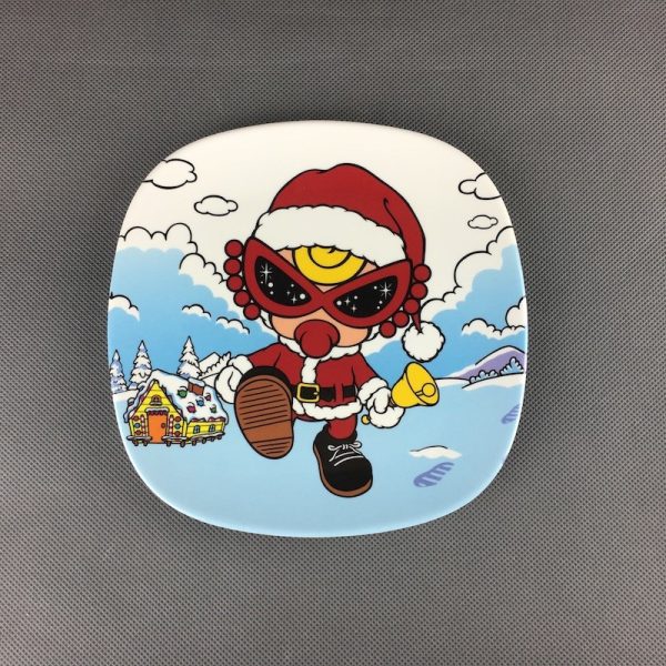 SP070-1-5(1) SwanSP070-1东莞晶湖源头厂家定做美耐皿18x18cm正方形盘 可定制产品颜色和印刷图案